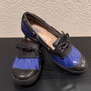 UGG Periwinkle Black Ashdale Shearling Lined Waterproof Duck Shoes